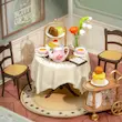 پازل ۳ بعدی خانه مینیاتوری روبوتایم طرح جرعه های شیرین چای-Rolife Sweet Sips Tea DIY Miniature House DW011