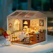 پازل ۳ بعدی خانه مینیاتوری روبوتایم طرح جرعه های شیرین چای-Rolife Sweet Sips Tea DIY Miniature House DW011