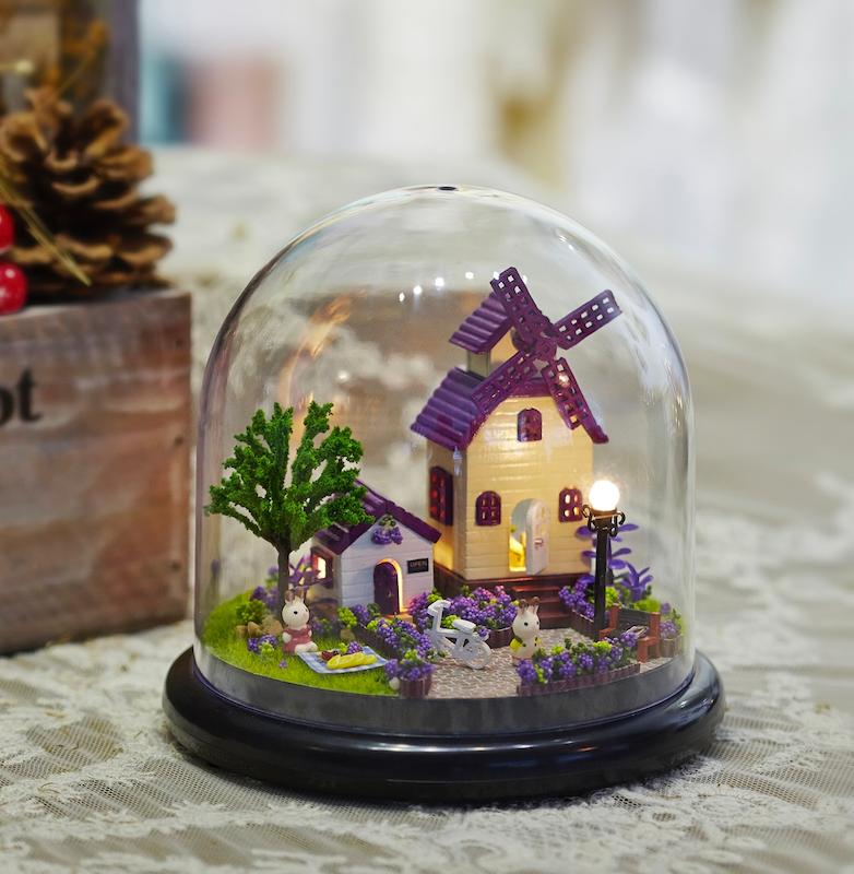 کیت گوی شیشه ای مینیاتوری-Lavender & Windmill Park