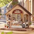 پازل ۳ بعدی کلبه شکلات پزی -cocoa bakery DIY miniature house