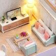 مینی خانه مینیاتوری طرح خانه شاد-Happy House DIY Miniature House Kit | Mini House Series