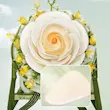 لگو گل طرح کاملیا سفید روبوتایم-ROKR White Camellia DIY 3D Puzzle Model AF011
