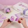 لگو گل طرح رز بنفش روبوتایم-ROKR Purple Rose DIY Bouquet 3D Puzzle AF021