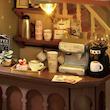 پازل ۳ بعدی طرح کافی شاپ -Coffee Shop DIY Miniature House Kit 