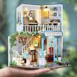 پازل ۳ بعدی کافه کتاب و موسیقی-Garden Music House DIY Dollhouse Kit