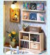 پازل ۳ بعدی کافه کتاب و موسیقی-Garden Music House DIY Dollhouse Kit