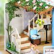 پازل ۳ بعدی کافه کتاب و موسیقی-Garden Music House DIY Dollhouse Kit