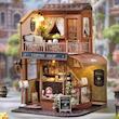 پازل ۳ بعدی طرح کافی شاپ -Coffee Shop DIY Miniature House Kit 