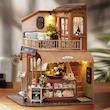 پازل ۳ بعدی طرح کافی شاپ -Coffee Shop DIY Miniature House Kit 