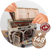پازل سه بعدی تمام چوبی کتابفروشی-DIY miniature house book store
