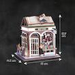 پازل سه بعدی تمام چوبی کتابفروشی-DIY miniature house book store
