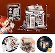 پازل سه بعدی تمام چوبی کتابفروشی-DIY miniature house book store