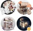 پازل سه بعدی تمام چوبی کتابفروشی-DIY miniature house book store