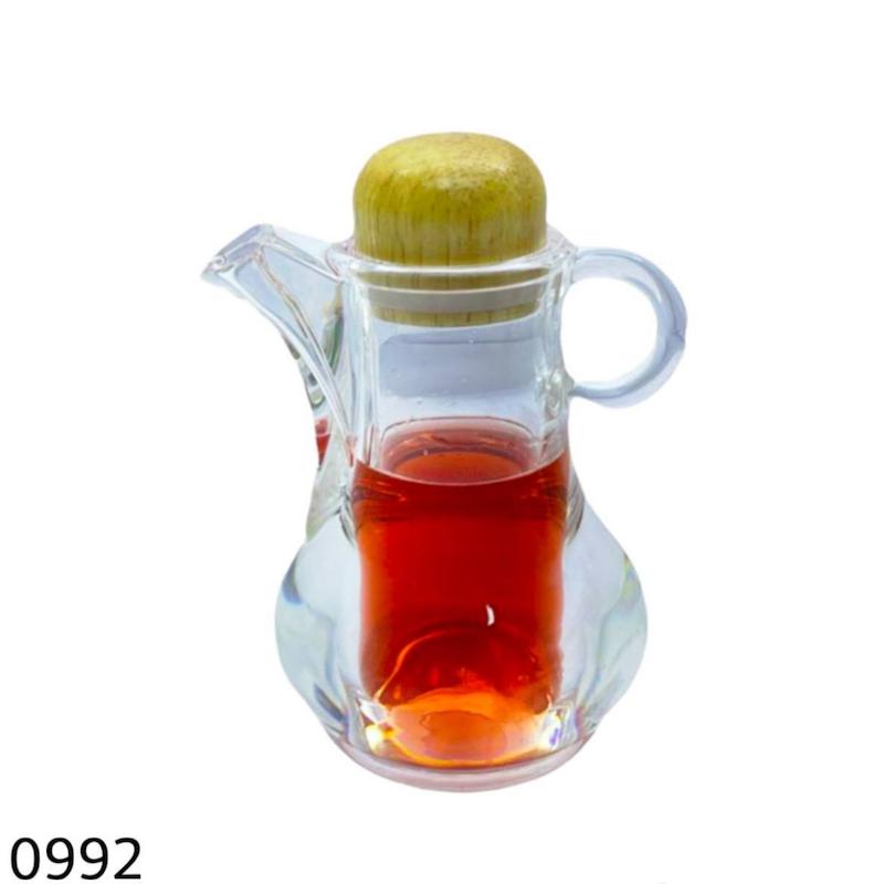 قوری زعفران آکرولیک درب بامبو کد 0992
