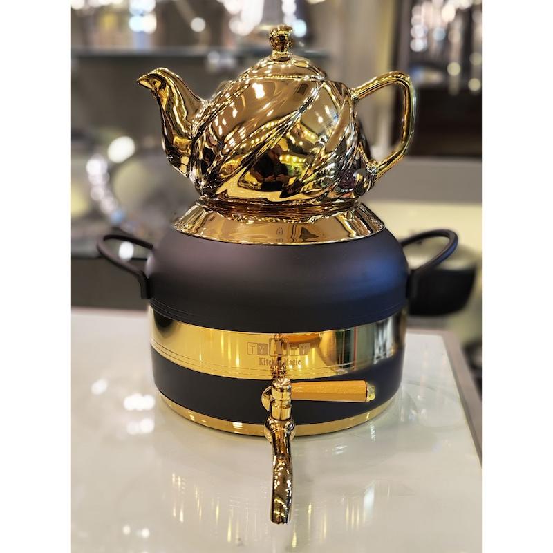 کتری و قوری شیردار طلائی تی وان تی TY1TY ترکیه