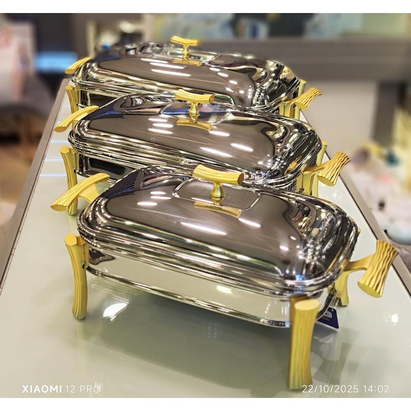 سوفله مستطیل 3 سایز طلائی یونیک 