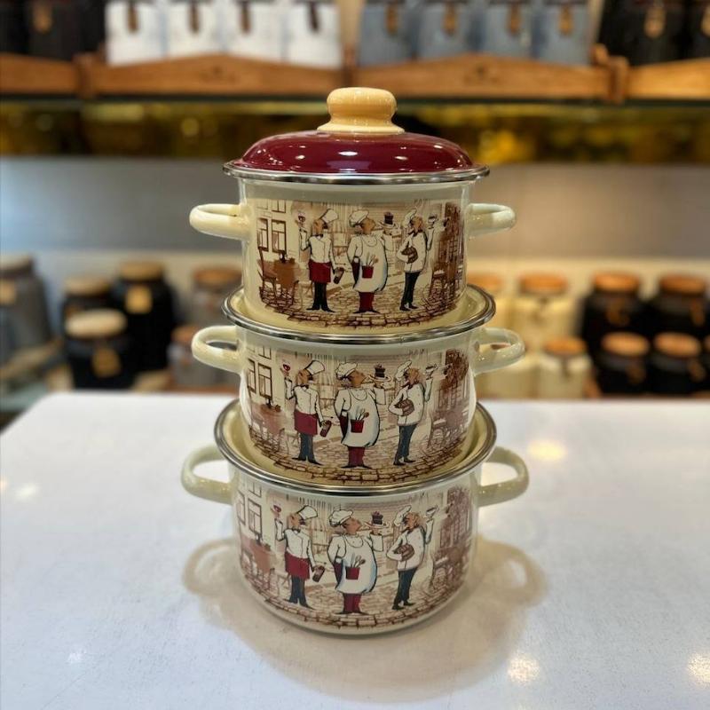 سه قابلمه لب استیل روس 