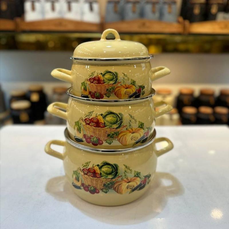 سه قابلمه لب استیل روس 