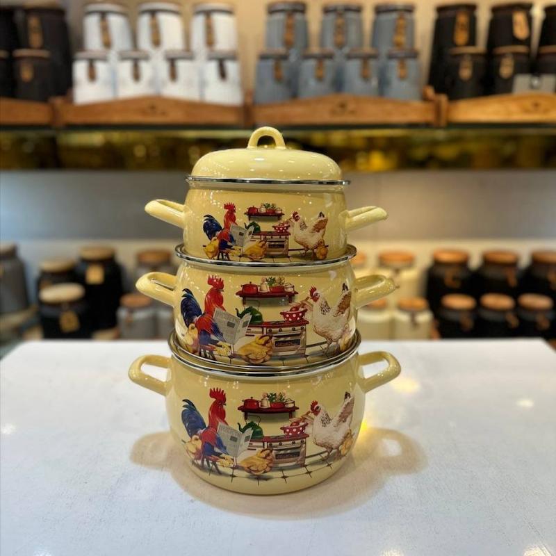 سه قابلمه لب استیل روس 