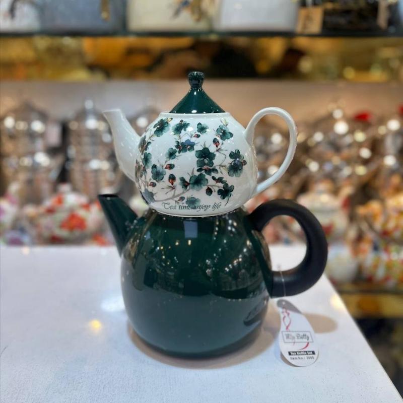 کتری قوری طرح تایلندی برند میس بیتی رنگ سبز