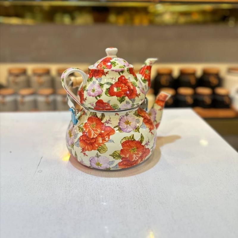 کتری قوری گلدار خارجی کد 502