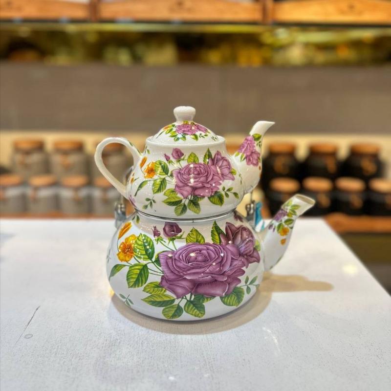 کتری قوری گلدار خارجی کد 504