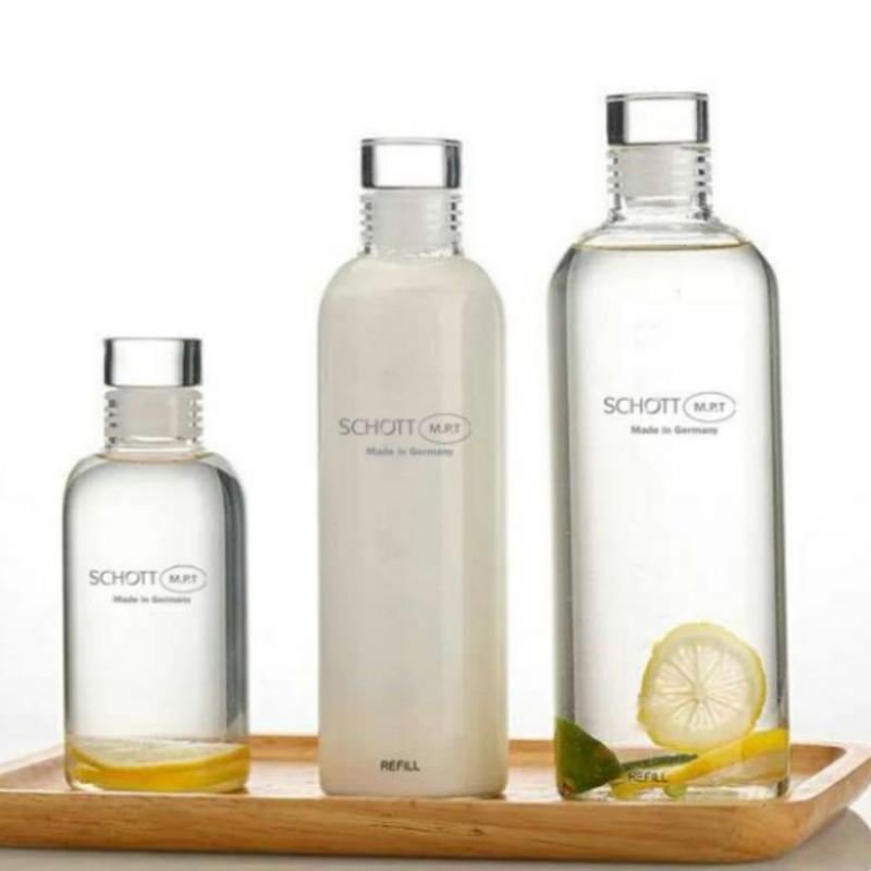 بطری پیرکس با درب پیرکس واشر سیلیکونی برند شات آلمان 