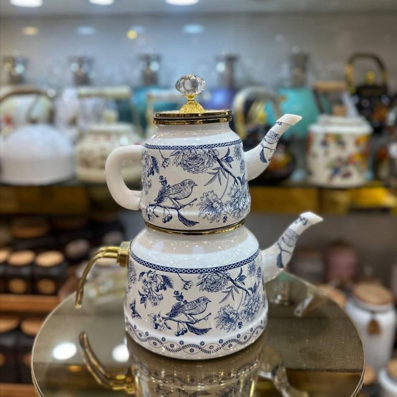 کتری قوری جدید لعابی وارداتی 