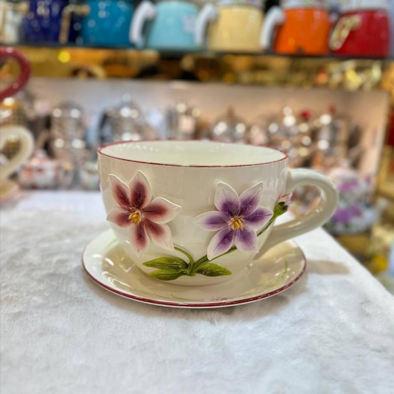 سوپ خوری گل برجسته با دیس وارداتی کد 1001