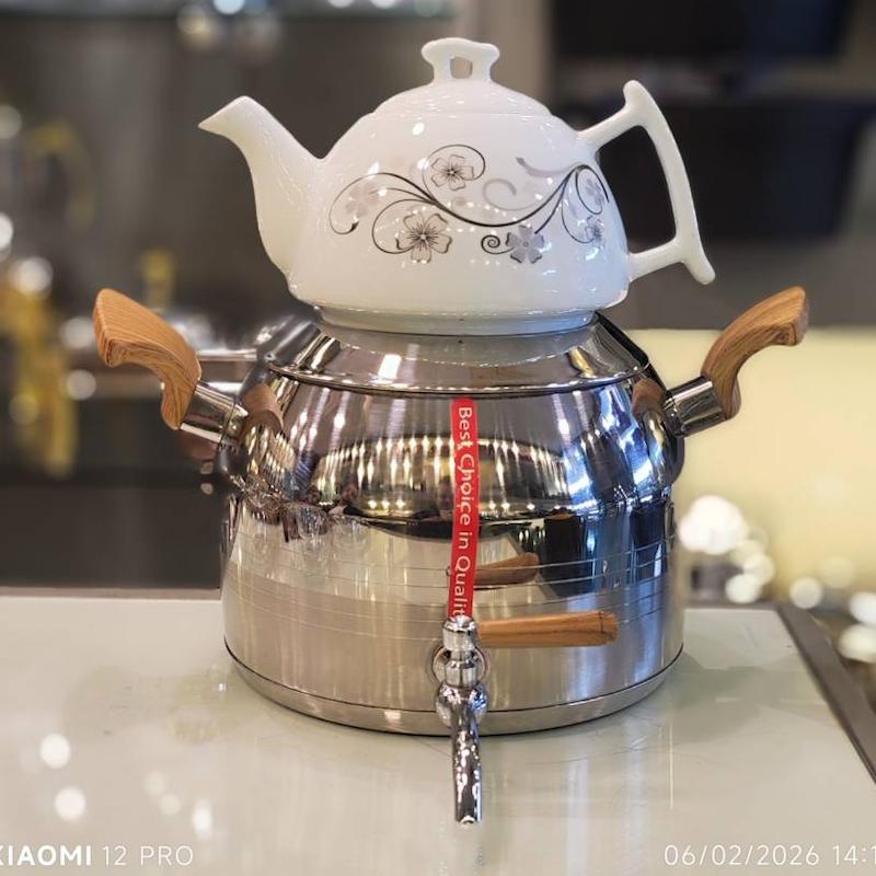 کتری و قوری شیردار 6 لیتر TM