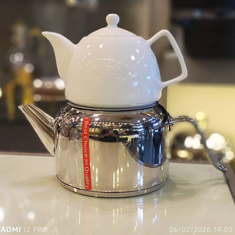 کتری و قوری لوله ای 2/5 لیتر TM