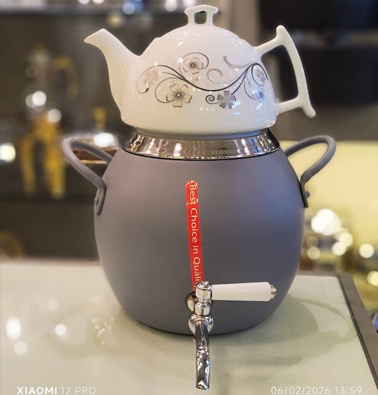 کتری و قوری شیردار 6 لیتر TM