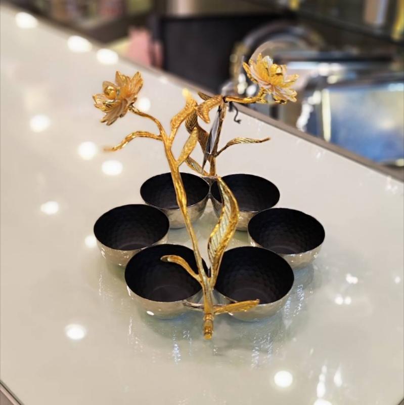اردو خوری طرح گل استیل برنج