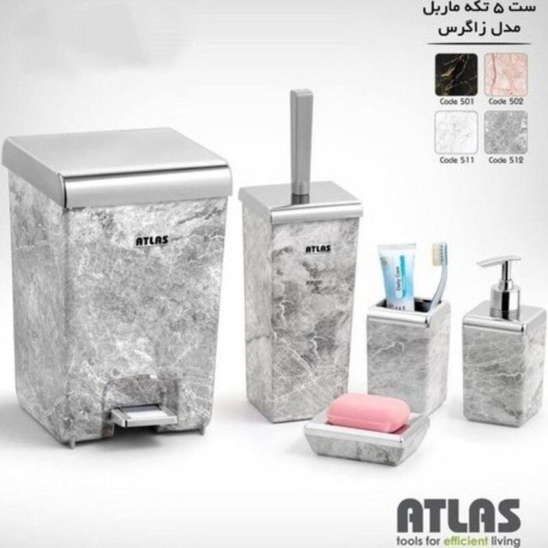 ست 5 تکه ماربل 512 اطلس ATLAS مدل زاگرس کروم کد 389