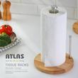 جا دستمال رو میزی چوب استیل اطلس ATLAS مدل ترمه کد 175