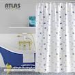 پرده حمام نایلونی بزرگ اطلس ATLAS سایز 200 در 180 کد 566