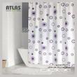 پرده حمام نایلونی کوچک اطلس ATLAS سایز 180 در 180 کد 565