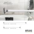 میله کشویی آلومینیوم بزرگ اطلس ATLAS سایز 240 در 140 کد 568