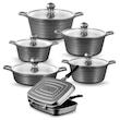 سرویس قابلمه گرانیت 12 پارچه رویال Royal مدل نکسی دو رو گرانیت