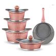 سرویس قابلمه گرانیت 9 پارچه رویال Royal مدل پارادایس دو رو گرانیت