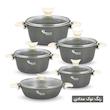 سرویس قابلمه گرانیت 10 پارچه رویال Royal مدل گلدانی دو رو گرانیت