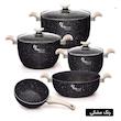 سرویس قابلمه گرانیت 8 پارچه رویال Royal مدل کاسپین دو رو گرانیت