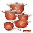 سرویس قابلمه گرانیت 8 پارچه رویال Royal مدل کاسپین دو رو گرانیت