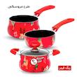سرویس قابلمه گرانیت 4 پارچه رویال Royal کودک طرح عروسکی دو رو گرانیت
