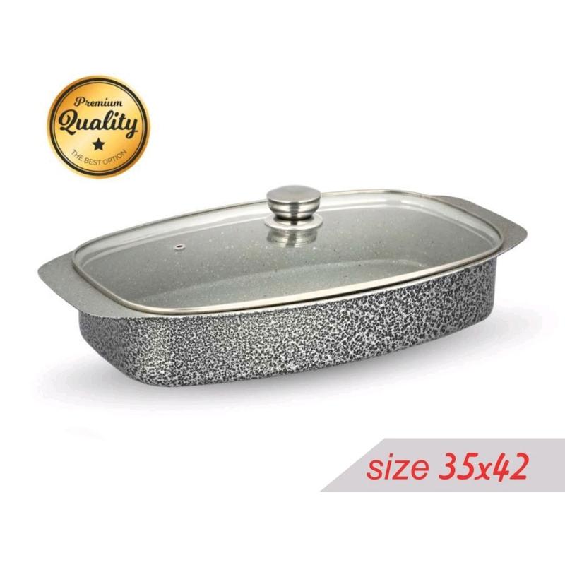 تابه فر ماهی رویال Royal مدل چکشی گرانیت درب پیرکس