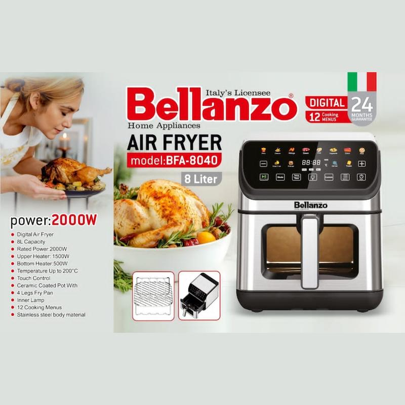 سرخ کن 8 لیتر بلانزو Bellanzo صحفه رنگی کد BAF-8040