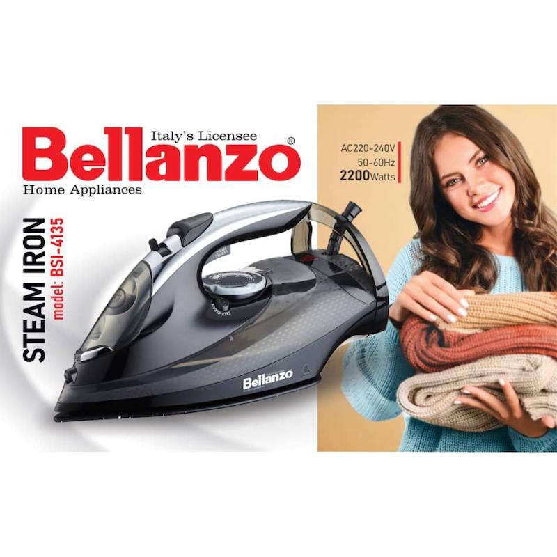 اتو سرامیکی بلانزو Bellanzo مشکی نقره ای کد BSI-4135