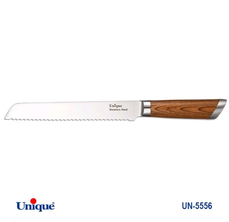 کارد تک نان 8 یونیک Unique دسته چوب کد UN-5556 طرح 2