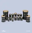 سرویس آشپزخانه 18 پارچه کمر باریک مدل خطی مشکی طلایی یونیک Unique کد UN-4595