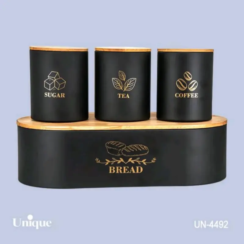 ست 4 پارچه بانکه و جا نانی درب بامبو یونیک Unique کد UN-4492